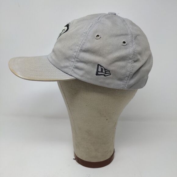 New Era Mens Slideback Hat Gray OSFA Embroidered Rattlesnake Logo Distressed - Picture 5 of 12